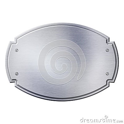 Isolated shiny steel metal plate Stock Photo