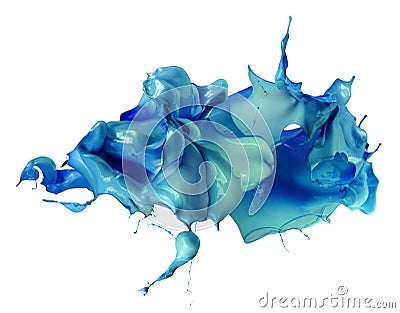 Isolated shot of paint splashing Stock Photo