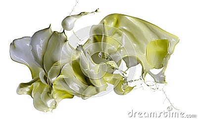 Isolated shot of paint splashing Stock Photo