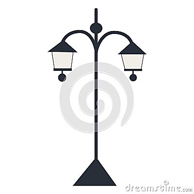 Isolated silhouette lantern. Vector illustration. Vector Illustration