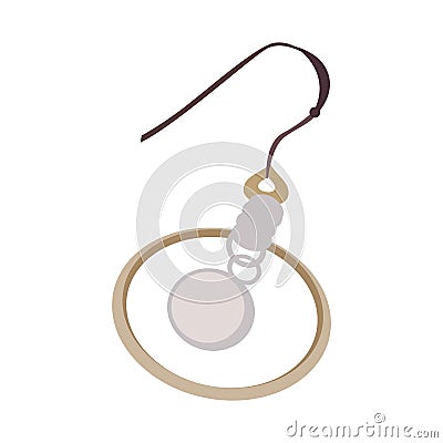 Isolated single earring Vector Illustration