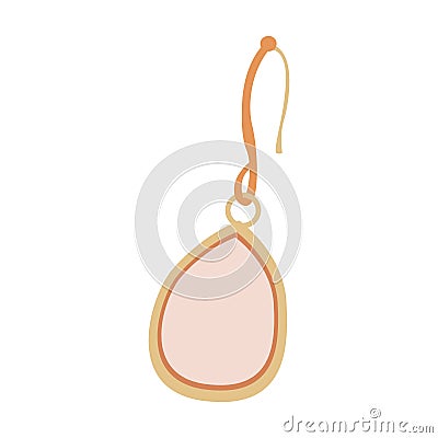 Isolated single earring Vector Illustration