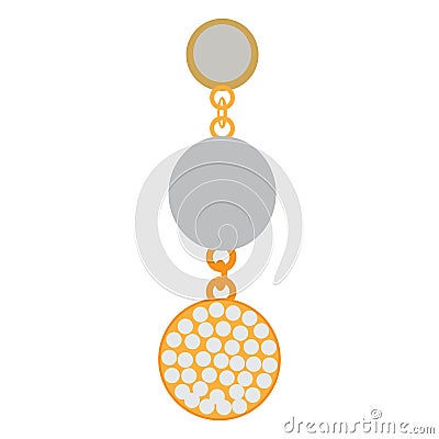 Isolated single earring Vector Illustration