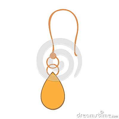 Isolated single earring Vector Illustration