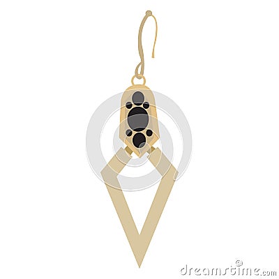 Isolated single earring Vector Illustration