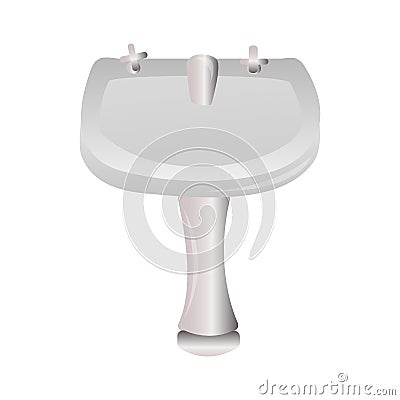 Isolated sink Cartoon Illustration