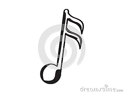 Sixteenth musical note icon Vector Illustration