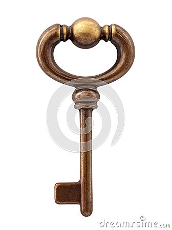 Isolated Skeleton Key Stock Photo