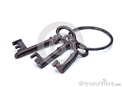 Isolated Skeleton Keys Stock Photo