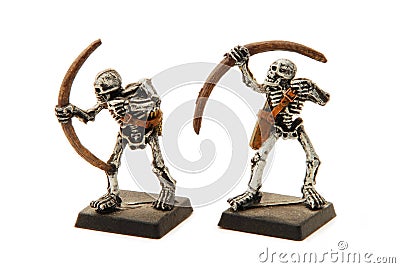 Isolated Skeleton Miniatures Stock Photo