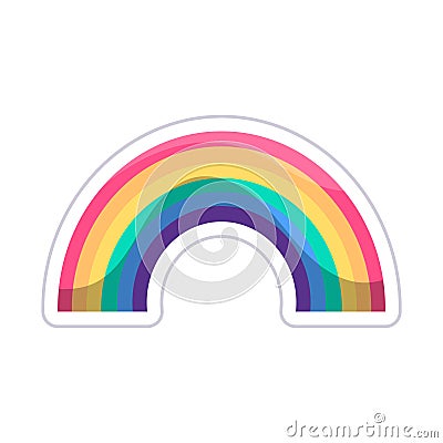 Isolated sketch of a lbgt rainbow Vector Illustration