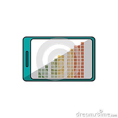 Isolated smartphone device and equalizer design Vector Illustration