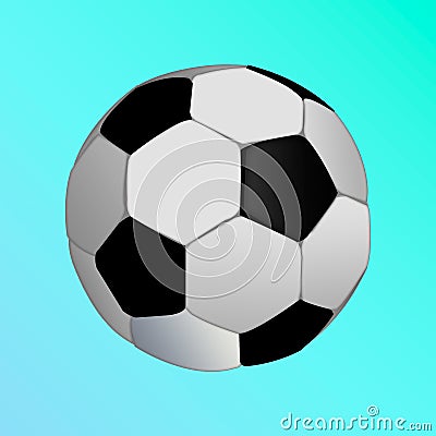 Isolated soccer ball on blue background. football ball Stock Photo