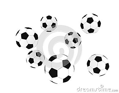 Isolated soccer balls Stock Photo