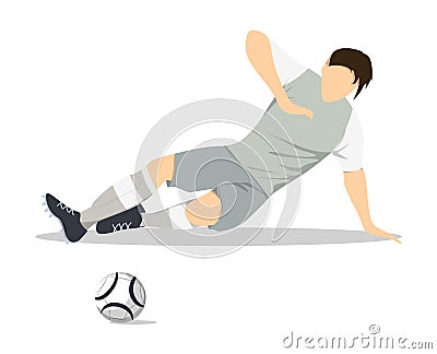 Isolated soccer player. Vector Illustration