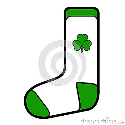 Isolated traditional sock Vector Illustration