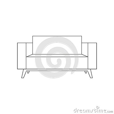 Isolated sofa draw Vector Illustration