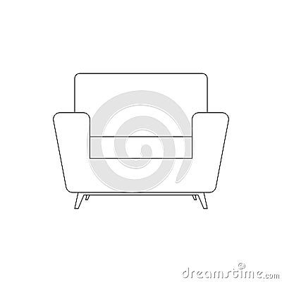 Isolated sofa draw Vector Illustration