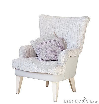 Isolated soft armchair. Stock Photo