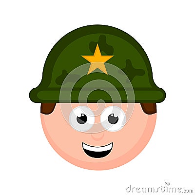 Isolated soldier avatar cartoon Vector Illustration