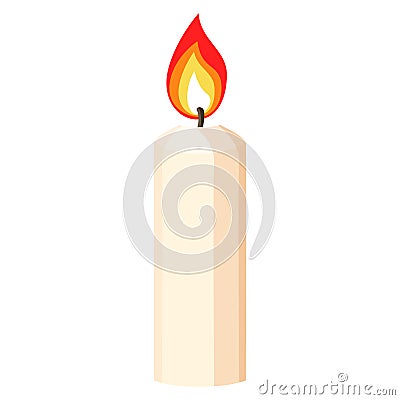 Isolated spa therapy treatment object illustration candle Vector Illustration