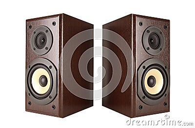 Isolated Speakers w/path Stock Photo