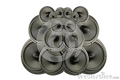 Isolated speakers on a white background Stock Photo