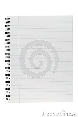Isolated spiral notepad Stock Photo