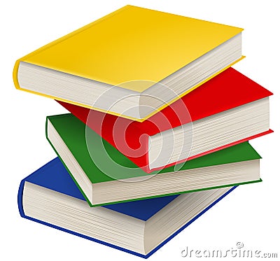 Isolated stack of books illustration Vector Illustration