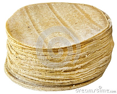 Stacked of corn tortillas Stock Photo