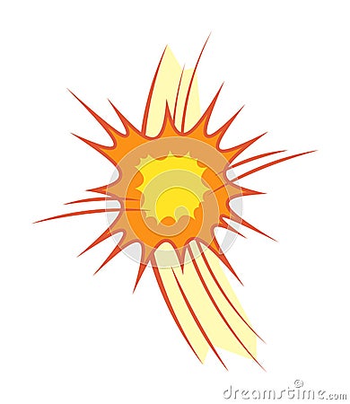 Isolated star clash and explosion light effect Vector Illustration