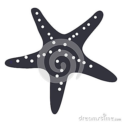 Isolated starfish silhouette Vector Illustration
