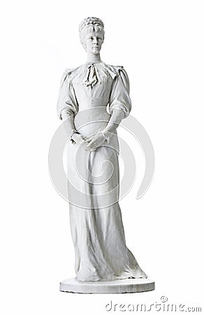 Isolated statue of Empress Elisabeth II from Austria in Corfu at Stock Photo