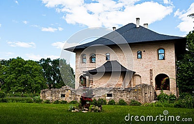 Stone house facade architecture Stock Photo