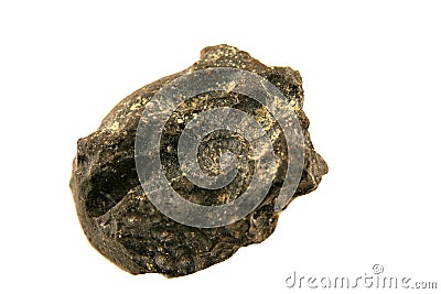 Isolated Stone Meteorite macro Stock Photo