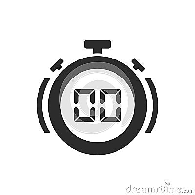 Isolated stopwatch icon time over Cartoon Illustration