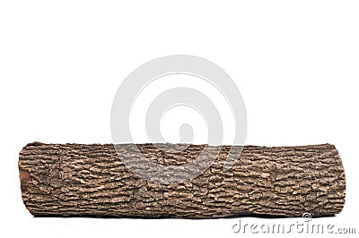 Isolated stub log with wooden texture Stock Photo