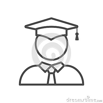 Isolated student icon. Vector Illustration