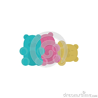 Isolated sweet gummi bears vector design Vector Illustration