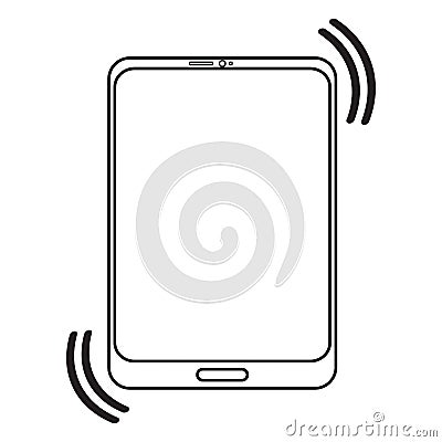 Isolated tablet icon Vector Illustration