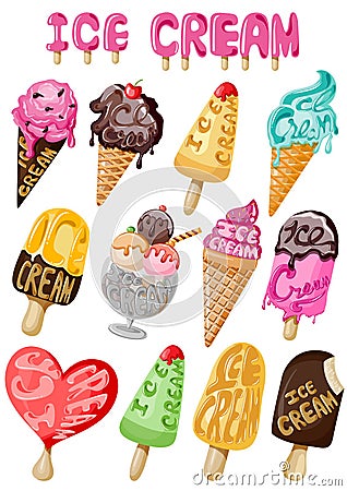 Isolated Tasty Ice cream cone Vector Illustration