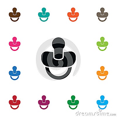 Isolated Teat Icon. Soother Vector Element Can Be Used For Soother, Teat, Nipple Design Concept. Vector Illustration