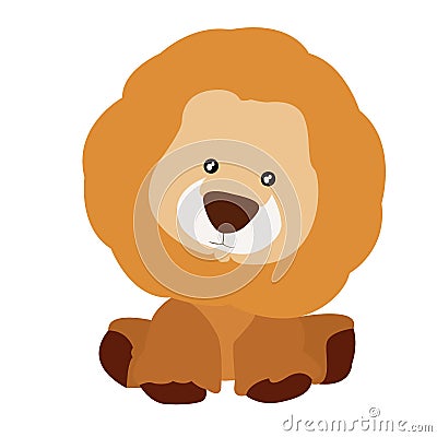 Isolated teddy lion Vector Illustration