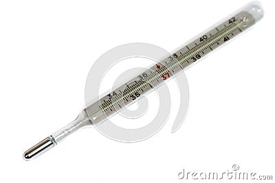 Isolated thermometer on white background Stock Photo