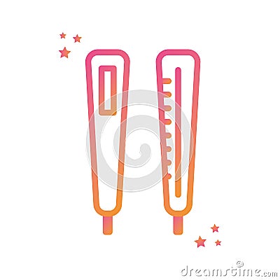 Isolated thermometers gradient style icon vector design Vector Illustration