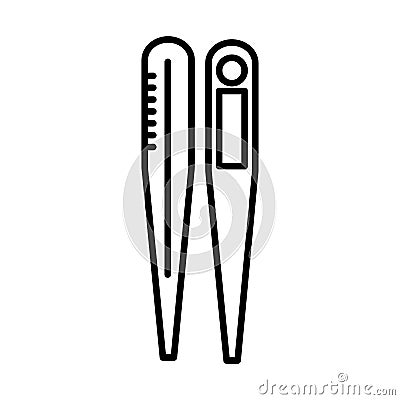 Isolated thermometers line style icon vector design Vector Illustration