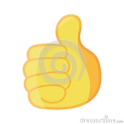 Isolated thumb up hand emoji Vector Illustration