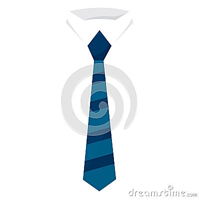 Isolated tie on a shirt collar Vector Illustration