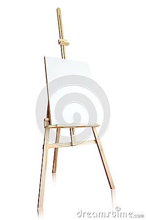 Isolated tripod and canvas Stock Photo