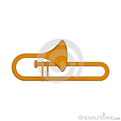 Isolated trombone icon Vector Illustration